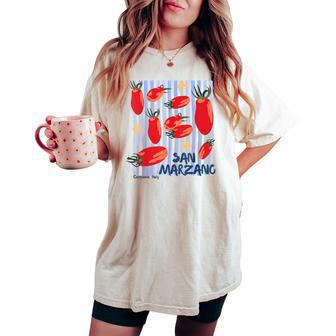 Vintage Tomato Italian Girl Summer Women's Oversized Comfort T-shirt - Thegiftio UK