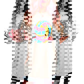 Volleyball Stuff Ice Cream Volleyball Drip N Girls Women's Oversized Comfort T-shirt - Monsterry