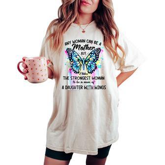 Any Woman Can Be Mother But Strongest Woman Daughter Wings Women's Oversized Comfort T-shirt - Thegiftio UK