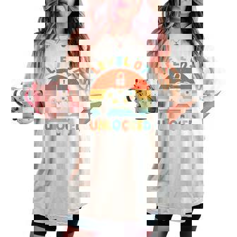 キッズ Level 7 Unlocked 7Th Birthday Gamer For Boys & Girl レディースオーバーサイズコンフォートTシャツ - Kawaiitshirt