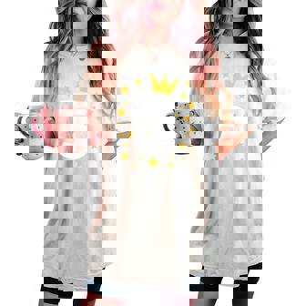 キッズ 誕生日 数字 5歳 男の子 女の子 キング クイーン レディースオーバーサイズコンフォートTシャツ - Kawaiitshirt