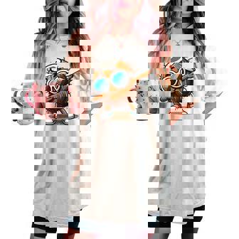 ココナッツダビングサングラス おもしろダンス 男の子 女の子 キッズ 長袖tシャツ レディースオーバーサイズコンフォートTシャツ - Kawaiitshirt