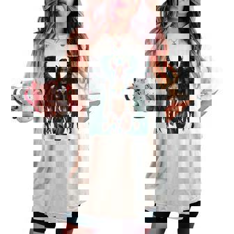 セクシーガールグラフィックtシャツ セクシーな悪魔の女の子のピンナップバックプリント レディースオーバーサイズコンフォートTシャツ - Kawaiitshirt