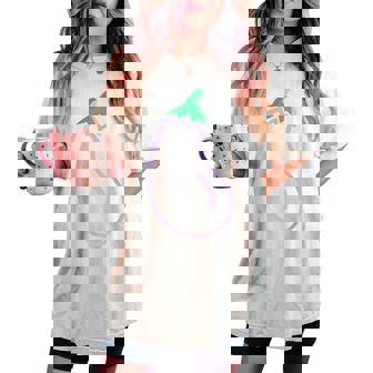 ナス 衣装 野菜 ビーガン 大人 女性 男性 子供 レディースオーバーサイズコンフォートTシャツ - Kawaiitshirt
