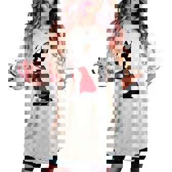 ボストンテリア I Love Mom タトゥーシャツ 面白いボストンテリア レディースオーバーサイズコンフォートTシャツ - Kawaiitshirt