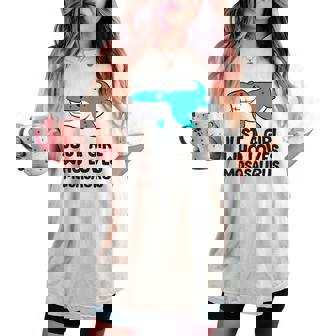 モササウルスが好きな女の子だけ レディースオーバーサイズコンフォートTシャツ - Kawaiitshirt