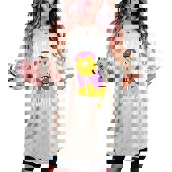 古希祝い 猫 ねこ ちゃんちゃんこ 男性 女性 猫好き 70歳 Cat Days Best Days レディースオーバーサイズコンフォートTシャツ - Kawaiitshirt