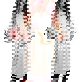 古希祝い 猫好き 男性 女性 古希 お祝い 70歳 かわいい ねこ おしゃれ 猫 紫色 レディースオーバーサイズコンフォートTシャツ - Kawaiitshirt