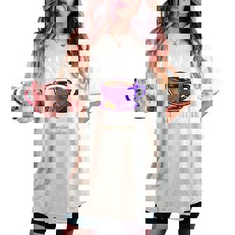 喜寿祝い コーヒー好き 父 男性 女性 喜寿 お祝い コーヒー コーヒー人生 77歳 おしゃれ レディースオーバーサイズコンフォートTシャツ - Kawaiitshirt