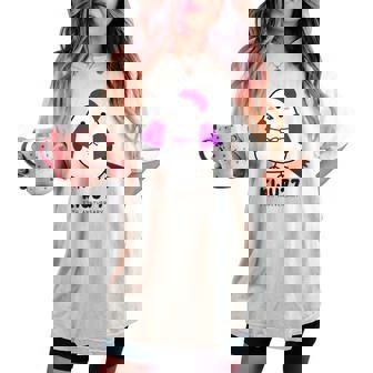 喜寿祝い シマエナガ 鳥 北海道 男性 父 女性 母 ちゃんちゃんこ 喜寿お祝い 77歳 かわいい レディースオーバーサイズコンフォートTシャツ - Kawaiitshirt