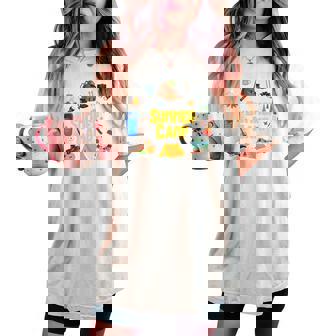 夏のキャンプ旅行 キャンパー キッズ 女の子 男の子 お揃い 長袖tシャツ レディースオーバーサイズコンフォートTシャツ - Kawaiitshirt