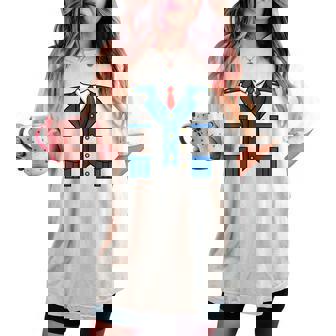 子供の男性、女性、列車の運転士の車掌衣装 レディースオーバーサイズコンフォートTシャツ - Kawaiitshirt