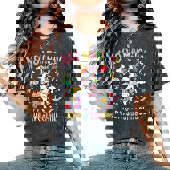 100Th Day Ofchool Unicorn 100 魔法の日々 先生 女の子 レディースオーバーサイズコンフォートTシャツ - Kawaiitshirt