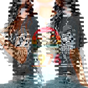 1976Intage Cumpleaños Retro Edición Limitada Hombres Regalo In Mangas Camiseta extragrande cómoda para mujer - Regaloses