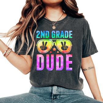 2Nd Grade Cool Dude Tie Dye Back To School Second Grade Boys Women's Oversized Comfort T-Shirt - Thegiftio UK