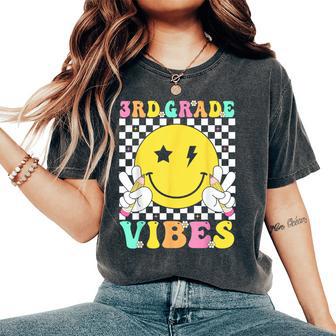 3Rd Grade Vibes Girls Back To School Third Grade Teacher Women's Oversized Comfort T-Shirt - Thegiftio UK