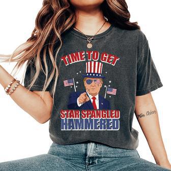 4Th Of July Star Spangled Hammered Patriotic Women Women's Oversized Comfort T-Shirt - Thegiftio UK