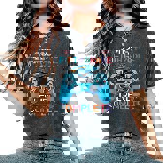 5Th Grade Level Complete Video Gamer Boy Graduation Women's Oversized Comfort T-Shirt - Monsterry