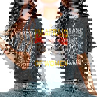 Afraid Of Edgy Skeleton Bootleg Hard Skeleton Meme Women's Oversized Comfort T-Shirt - Monsterry