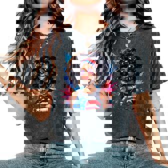 African American Afro 4Th Of July Freedom Black Women's Oversized Comfort T-Shirt | Mazezy