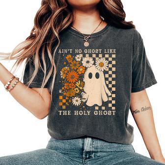 Ain't No Ghost Like Ghost Christian Floral Ghost Halloween Women's Oversized Comfort T-Shirt - Thegiftio UK