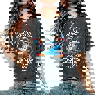 Awhip It's A Girls Trip 2026 マッチング クルーズ旅行 バケーション レディースオーバーサイズコンフォートTシャツ - Kawaiitshirt