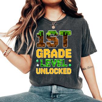 Back To School 1St Grade Boys Gamer First Day Of First Grade Women's Oversized Comfort T-Shirt - Thegiftio UK