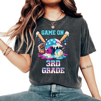Back To School Game On Third Grade Baseball First Day Boys Women's Oversized Comfort T-Shirt - Thegiftio UK