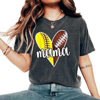 Baller Mama Proud Softball Football Player Ball Mom Women's Oversized Comfort T-Shirt - Monsterry