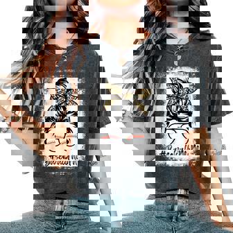 Baseball Mom Leopard Girls Baseball Mama Women's Oversized Comfort T-Shirt - Monsterry