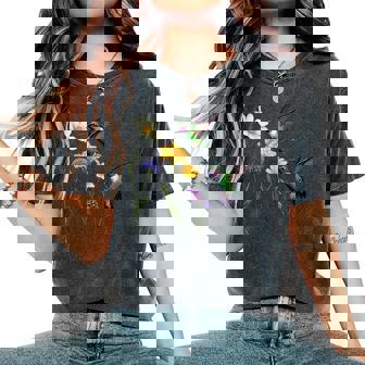 Beautiful Vintage Floral Hummingbird Bird Women's Oversized Comfort T-Shirt | Seseable UK