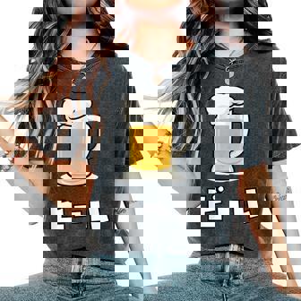 Beer ビール In Japanese レディースオーバーサイズコンフォートTシャツ - Kawaiitshirt