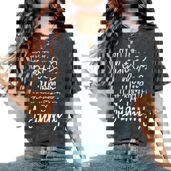 The Best Moms Get Promoted To Grammy For Special Grandma Women's Oversized Comfort T-Shirt - Monsterry