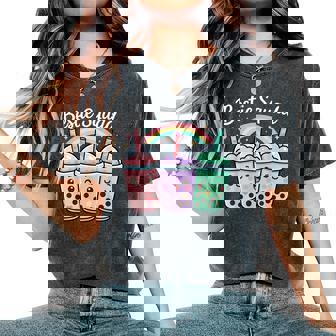 Bestie Squad Twin Day For Girls Bff Boba Tea Best Friend Women's Oversized Comfort T-Shirt - Seseable