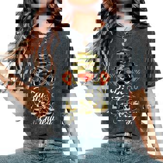 Big Leo Energy Black Woman Camoflauge Astrology Zodiac Sign Women's Oversized Comfort T-Shirt - Thegiftio