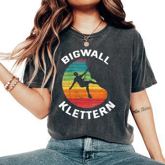 Bigwall Escalada De Rocas Cuello Camiseta extragrande cómoda para mujer - Regaloses