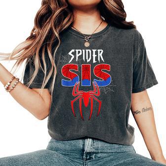Birthday Party Family Spider Web Sister Cute Big Sis Women's Oversized Comfort T-Shirt - Thegiftio UK