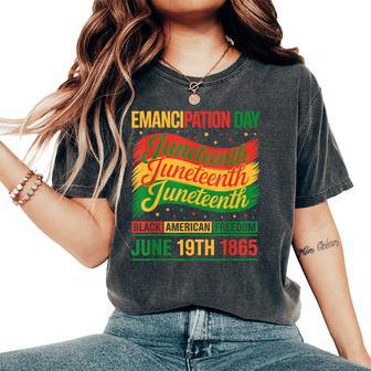 Black American Freedom 1865 Junenth Women's Oversized Comfort T-Shirt - Thegiftio UK