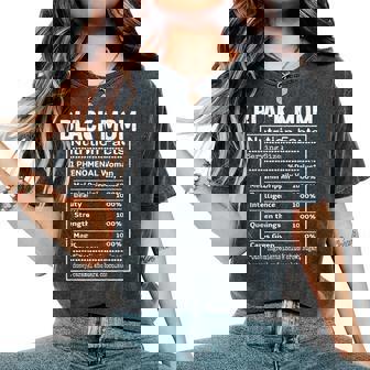 Black Mom Nutrition Facts History Month Proud Mama's Day Women's Oversized Comfort T-Shirt - Thegiftio