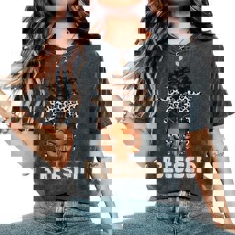 Blessed Black Woman Praying Afro African American Christian Women's Oversized Comfort T-Shirt - Thegiftio