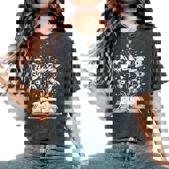 Bookpace Reading Lover Teacher Bookworm Librarian Reader レディースオーバーサイズコンフォートTシャツ - Kawaiitshirt