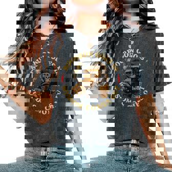 Bourbon Goes In Wisdom Comes Out Monkey Whiskey On Back Women's Oversized Comfort T-Shirt | Seseable CA