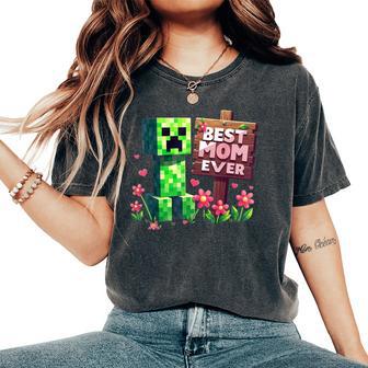 Boy Mom Best Mom Ever Mother's Day Video Game Pixel Women's Oversized Comfort T-Shirt - Thegiftio UK