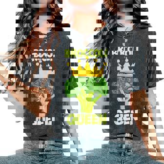 Broccoli Queen ブロッコリーの女王 ブロッコリー ベジタリアン・ベジタブル ブロッコリー レディースオーバーサイズコンフォートTシャツ - Kawaiitshirt