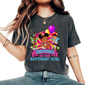 Brother The Birthday Girl Party Pink Doll Family Decorations Women's Oversized Comfort T-Shirt - Thegiftio UK