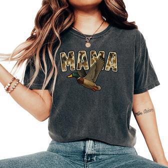Camouflage Vintage Mallard Duck Retro Camo Hunting Mama Women's Oversized Comfort T-Shirt - Thegiftio UK