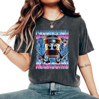 Cappuccino-Assassino Italian-Brainrot Gen Z Women Women's Oversized Comfort T-Shirt - Thegiftio UK