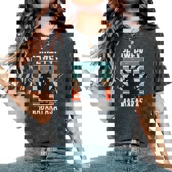 Cat Pew Pew Madafakas Retrointage Regalo Cuello Camiseta extragrande cómoda para mujer - Regaloses