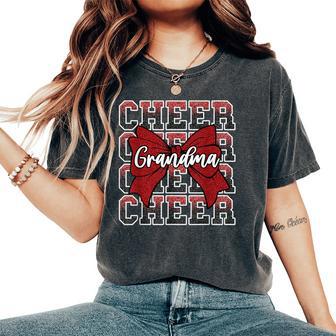 Cheer G-Ma Grandma Bow Sport Cheerleader Cheerleading Red Women's Oversized Comfort T-Shirt - Thegiftio