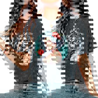 Chicano Girl メキシコ系アメリカ人 シカーノ ヒスパニック ラティーナ レディースオーバーサイズコンフォートTシャツ - Kawaiitshirt